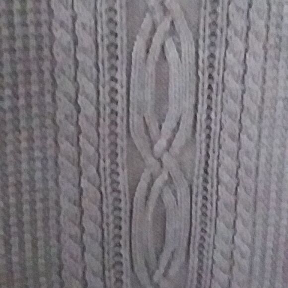 Cable Knit 100% Cotton Long Sweater by Jeanne Pierre Woman Tan - Picture 7 of 9